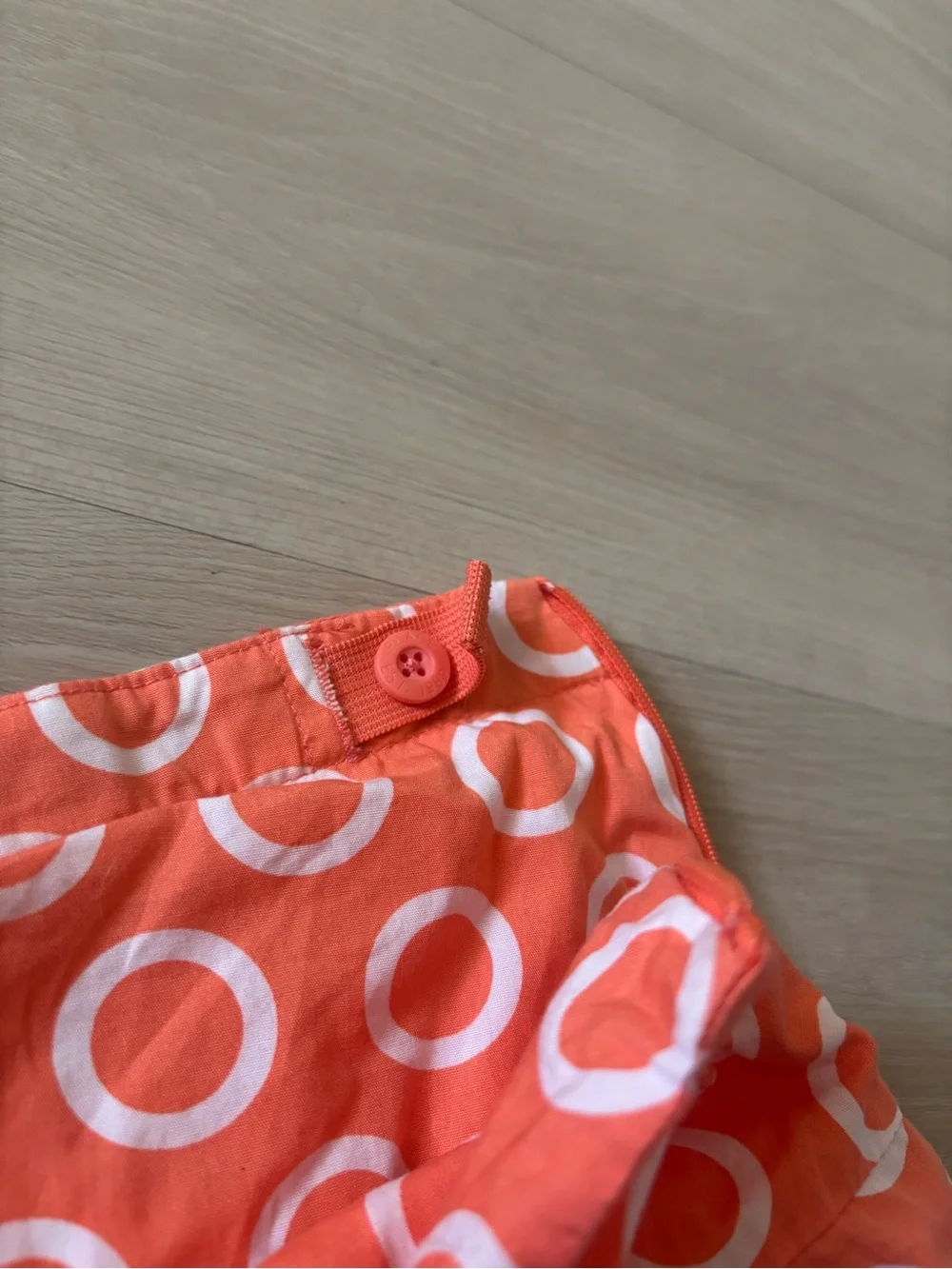 The Children's Place Coral Circle-Print Skater Skirt with White Trim